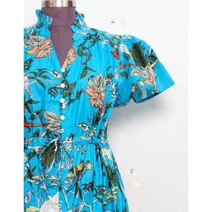 Robe courte à imprimé floral pour femmes, robe d'été bohème, mini-robe légère, tenue décontractée pour les fêtes, robe de vacances mignonne pour femmes - Product Image 3