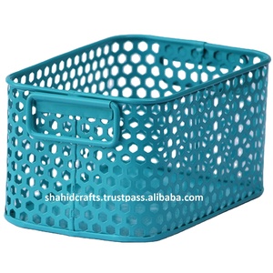 Cesta de almacenamiento de frutas de Metal con recubrimiento en polvo decorativo de nuevo estilo, Juego de 2 para cocina, almacenamiento de alimentos, ahorro de espacio - Product Image 1