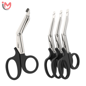 Ciseaux à pansements, ciseaux de traumatologie, ciseaux médicaux manuels, lot de 2, 7,5 pouces, manche en plastique, pour infirmières, chirurgiens, urgences, OEM, vente en gros - Product Image 1