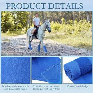 Nuevas vendas para patas de caballo de material ecológico, duraderas, impermeables, transpirables, de forro polar, para el cuidado equino. - Product Image 4