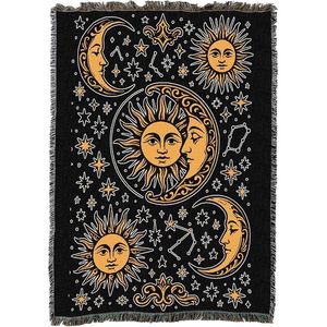 Coperta in Tessuto con Design Tradizionale Americano Celestiale, Realizzata in Cotone USA 50x60 Pollici - Product Image 1