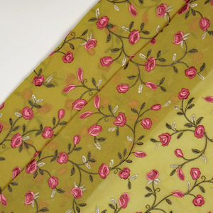 Tela de Encaje Bordado de Alta Calidad, Elegante Tela de Malla Estampada con Jacquard Floral para Vestidos de Novia y Decoración de Prendas - Product Image 4