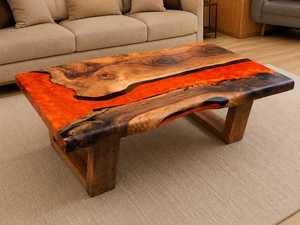 Factory Direct Custom Wood Resin <b>Epoxy</b> <b>Table</b> Handmade Live Edge River Dining <b>Table</b> Luxury Solid Wood Furniture for Home - Product Image 1