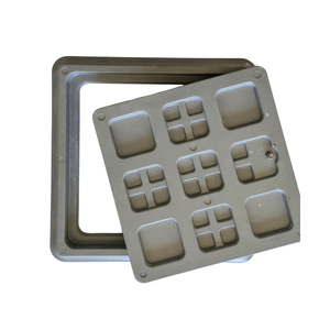 ฝาปิดท่อระบายน้ำ FRP แบบสี่เหลี่ยม ขนาด 12x12 นิ้ว ฝาครอบสำหรับงานก่อสร้าง ฝาปิดแบบแข็ง ขนาด 300x300 มม. วัสดุ SMC DMC รับน้ำหนักได้ 3 ตัน - Product Image 3