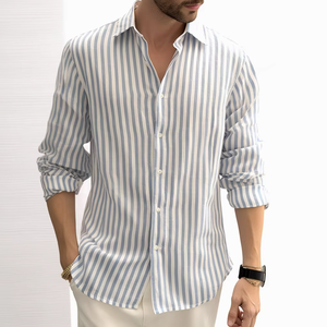 Camisas de Hombre de Alta Calidad al por Mayor, Camisas de Primavera con Botones, Camisas de Lino y Algodón para Exteriores, Camisas con Botones - Product Image 5