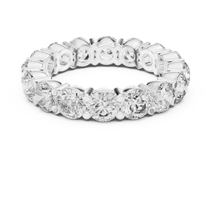 Anillo de Boda Unisex de Lujo con Diamantes Sintéticos Redondos Brillantes de 4.80 CTW, Color E, Oro Sólido de 18K, Banda Completa de Eternidad con 16 Piedras - Product Image 3