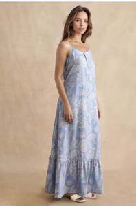 Vestido Largo Informal de Cuello Cuadrado y Color Sólido, Vestido de Lino y Algodón Holgado de Verano para Mujer, con Logotipo Personalizado de Alta Calidad, Sin Mangas - Product Image 5