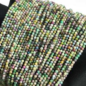 Cuentas redondas microfacetadas de rubí zoisita natural de 2 mm, cuentas de piedras preciosas sueltas con corte de diamante, cuentas de rubí zoisita para la fabricación de joyería al por mayor. - Product Image 4