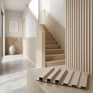 Panel de Pared Acanalado de PVC Prefabricado e Impermeable, Revestimiento Interior Minimalista Japandi con Garantía de 3 Años y Resistente al Fuego - Product Image 2