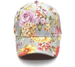 Casquette de baseball en jean à imprimé floral personnalisable, mélange de coton, visière incurvée, style vintage décontracté, 6 panneaux, sangle réglable, streetwear - Product Image 6