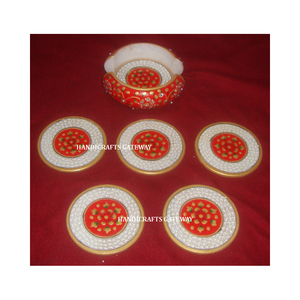 New Attractive Assorted Design Of <b>Marble</b> Painted Coaster Set For Home And Hotel Decoration And Business Gift Purpose Best Item - Product Image 3