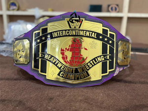 Cinturón de Campeonato Intercontinental Personalizado W-W-F Razor Ramon Classic Series de 2 mm – Placas de Metal y Correa de Cuero - Product Image 5