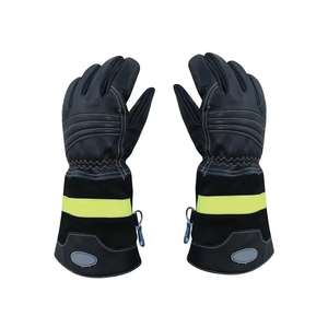 Gants d'Extrication en Cuir Imperméables, Résistants à la Chaleur et Ignifuges pour Pompiers avec Bande Réfléchissante - Product Image 1