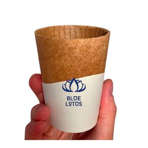 Gobelet en gaufrette comestible BLUE LOTUS, durable, résistant à la chaleur, biodégradable, rond, pour le commerce d'exportation - Product Image 1
