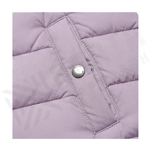 Hooded Quilted Waterproof <b>Bubble</b> Jacket Black Full Sleeve Winter Windproof Cotton Shell Knitted Fabric Polyester Filling Stand - Product Image 5