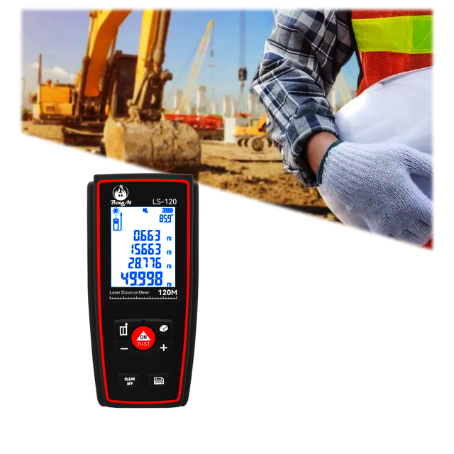 High Power Laser Pointer with LCD Display Laser Measuring Tape and Distance Meter Portable Tape Measure Holder