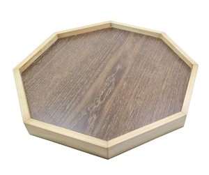 Plateau octogonal en bois multifonctionnel en MDF de couleur naturelle, artisanal, décor élégant, prix bas pour restaurant - Product Image 1