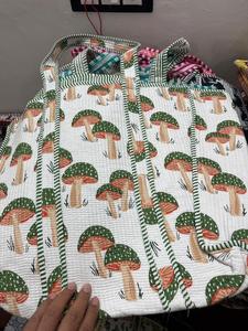 Designer Cotton Open Floral Design Shoulder <b>Bag</b> for Women Stylish Casual Handbag Soft <b>Fabric</b> Lightweight Carry <b>Bag</b> Pack 5 - Product Image 4