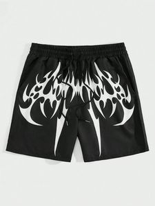 -inspired Eco-Friendly 100% Polyester Digital Printed <b>Elastic</b> Waist Tribal Print Mesh Shorts - Product Image 4