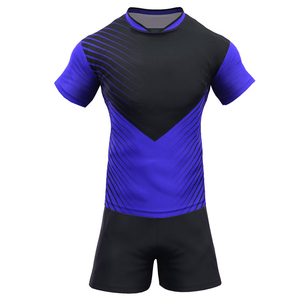 Ensembles d'uniformes de rugby respirants de haute qualité pour garçons, grandes tailles, vente en gros, maillots et shorts sublimés cousus, design imprimé 100% - Product Image 4