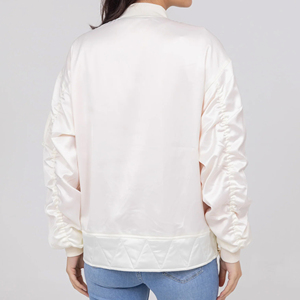 High Quality <b>Lightweight</b> Winter Bomber <b>Jacket</b> for <b>Women</b> Stand Collar Full Zipper Breathable Warm Plus Size Customized Color Logo - Product Image 4