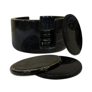 Natural Onyx <b>Marble</b> <b>Coaster</b> Set of 6 Natural Stone Color Eco-Friendly & Durable Modern Kitchen Home Decor - Product Image 1