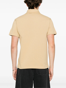 Chemise décontractée à manches courtes en coton respirant de couleur unie avec logo personnalisé pour homme, très vendue - Product Image 2