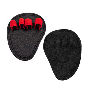 Custom Logo Weight Lifting Wrist Support Gym Fitness Palm Grips Anti Slip Workout Hand Grips Deadlift Training Pads Natural - Product Image 1