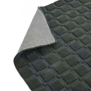 Modern Charcoal Gray Textured Rug Geometric Hand Tufted Area Rug Woolen Carpet Minimalist Contemporary Home Decor <b>Floor</b> Covering - Product Image 2