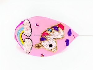 Diadema Acolchada Hecha a Mano para Mujer, Accesorio de Pelo Nupcial de Lujo con Bordado Zari Dorado, Moda de Boutique para Bodas, Venta al por Mayor - Product Image 6