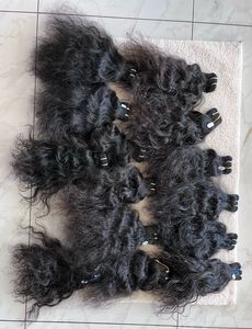 Extensiones de cabello humano Remy indio atado a mano de fábrica directo al por mayor estilos de rizos de onda suave extensiones de cabello directo de longitud instantánea - Product Image 5