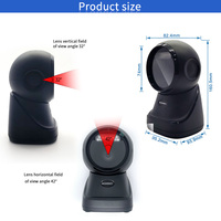 Escáner de Código de Barras USB Omnidireccional de Escritorio EMT73 640x480 Píxeles, Lector de Códigos 1D y 2D de Manos Libres para Tiendas
