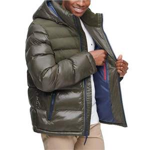 Fully Customized <b>Men's</b> <b>Waterproof</b> Canvas Puffer <b>Jackets</b> Polyester Wadding Filled <b>Winter</b> DDP Shipping - Product Image 4