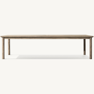 Mesa de Comedor Rectangular de Madera Maciza de Teca - Diseño Moderno y Resistente para Restaurantes, Hoteles y Uso en Exteriores - Resistente a la Intemperie - Product Image 1