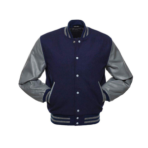 High Quality College <b>Baseball</b> <b>Jacket</b> <b>Men</b> Hip Hop Style Long Sleeves Front Pockets Turn-down Collar Varsity <b>Jacket</b> 100% Wool - Product Image 3