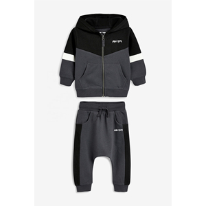 Conjuntos Deportivos para Niños al por Mayor, Unisex, Casuales, Lisos, 100% Algodón, Sudadera con Capucha para Invierno, Traje Deportivo Grueso - Product Image 3