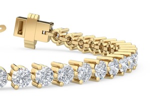 Pulsera de tenis clásica con diamantes cultivados en laboratorio, 5.00 CTW, 7 pulgadas, oro rosa de 9K - Product Image 6
