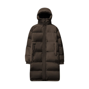Abrigo Largo Acolchado para Hombre, con Capucha, 100% Poliéster, Transpirable, Ecológico, Informal, Impermeable, Ropa de Calle - Product Image 1