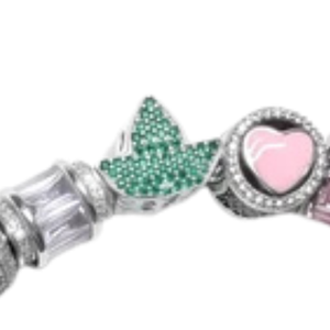   Bracelet de luxe élégant pour femme 2026 Boule Skyline Premium avec breloque en cristal rose, bijou de mode pour sororité - Product Image 5