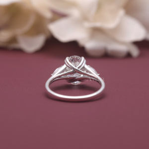 IGI Certified Lab Grown Oval <b>Diamond</b> Three Stone Engagement <b>Ring</b> 14K White /Rose And Yellow Gold Oval Cut <b>Diamond</b> <b>Ring</b> for Women - Product Image 6