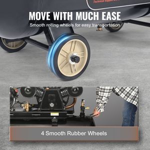 Compressore d'Aria Orizzontale a Gas da 15HP con Serbatoio da 30 Galloni, 33CFM@115PSI, Pompa a Pistone a Gas per Uso Industriale - Product Image 4