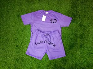 Venta al por mayor 100% algodón hombres Twinset camisetas pantalones cortos Slim Fit manga corta cuello redondo ecológico High Street Made Pakistán - Product Image 5