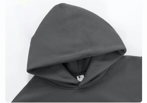 Sweat-shirt à capuche pour homme en coton épais 350 GSM, nouvelle collection automne-hiver, couleur unie, style décontracté - Product Image 3