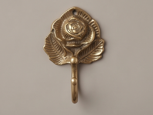 Artisanal Rose Design Wall Metal <b>Hooks</b> <b>With</b> Antique Design Perfect for Home Decor And Elegant Storage Solutions - Product Image 1