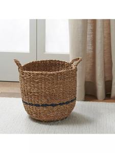 Panier rond en jonc de mer tressé Redford, panier de rangement naturel fait à la main, vente en gros, écologique, fabriqué au Vietnam - Product Image 5