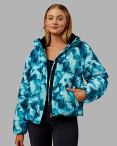 Chaqueta de invierno acolchada estampada premium para mujer, ropa informal personalizada para mujer, con cierre de cremallera a prueba de viento y bolsillos laterales, abrigo para mujer - Product Image 1