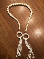 Natural Timber Strand Ornament Artisan Crafted Doorway Adornment Traditional Celebration Interior Decoration
