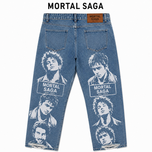 MORTAL SAGA Jeans formales de lona para hombre, 100% algodón, de peso medio, de alta calidad, pantalones elegantes de la mejor calidad - Product Image 3