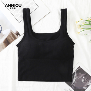 New Arrival Designer Women <b>Crop</b> TankTop High Quality Sexy One Shoulder Womens Ribbed Tank <b>Top</b> cheap price - Product Image 4