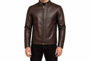 Veste en cuir véritable et toile de qualité supérieure pour homme – Vêtement d'extérieur de luxe, doux, confortable, classique et décontracté pour le quotidien - Product Image 2